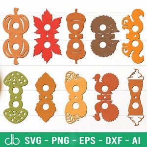Fall Lollipop Holder SVG Bundle, Autumn Lollipop, Thanksgiving Lollipop Holder, Lollipop Holders SVG, Candy Holder SVG, Chocolate Holder Svg