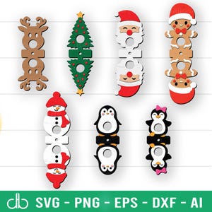 Weihnachts-Lollipop-Halter SVG-Bundle, Lollipop-Halter SVG, Süßigkeitenhalter SVG, Schokoladenhalter SVG, Weihnachtslollipop Laser Cut-Svg-Dateien