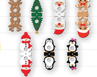 Christmas Lollipop Holder SVG Bundle, Lollipop Holders SVG, Candy Holder SVG, Chocolate Holder Svg, Christmas Lollipop Laser Cut Svg Files
