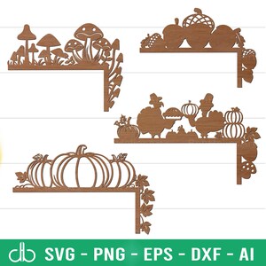 Herbst Tür Ecke Dekor SVG, Herbst Tür Ecke SVG Bundle, Herbst Wohnkultur, Herbst Blätter SVG, Kürbis Strohmann Truthahn Pilz Eichhörnchen
