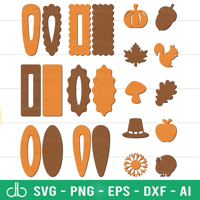 Autumn Snap Clip SVG Bundle, Fall Snap Clips SVG, Autumn Snap Clip ...