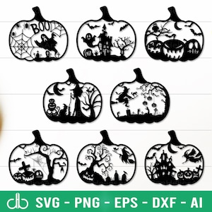 Pumpkin Scene SVG, Halloween Pumpkin Bundle SVG, Pumpkin SVG, Pumpkin Cricut Svg Files, Pumpkin Laser Cut Files, Glowforge Pumpkin Files Svg