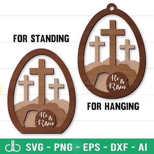 Pascua cristiana SVG, Tumba resucitada SVG, Escena de Pascua de tumba vacía, Resurrección de Pascua, El ha resucitado en el cristianismo, Huevo de resurrección de Pascua