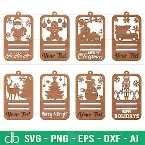 Weihnachten Geldklammer SVG Bundle, Geldzeichen Weihnachtsverzierung, Weihnachten Glowforge SVG, Geldgeschenkhalter SVG, Geldklammer Laser geschnittene Dateien