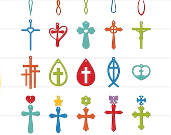 Christian Cross Earring SVG Bundle, Cross Earrings SVG, Earrings SVG, Faux Leather Earrings, Jesus Faith Bible God Christ Religious Earrings