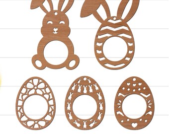 Chocolate de conejito de Pascua SVG, Soporte de chocolate de Pascua SVG, Adorno de chocolate de conejito SVG, Láser de soporte de conejito, Soporte de chocolate de huevo de Pascua Svg