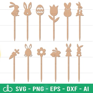 Adorno para tarta de conejito SVG, marcadores de conejito de Pascua SVG, adorno para Pascua SVG, marcadores para búsqueda de huevos, decoración de Pascua Svg, adornos para cupcakes de Pascua Svg Png