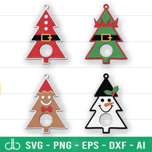 Christmas Tree Chocolate Holder SVG Bundle, Christmas Pine Holders SVG, Candy Holder, Christmas Holder, Christmas Tree, Christmas Ornaments