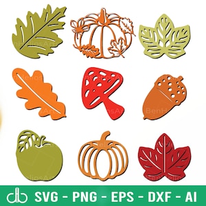 Autumn Decor SVG Bundle, Fall Decor SVG Bundle, Hello Fall SVG, Autumn Mood Svg, Thanksgiving Decor, Autumn Leaf Mushroom Pumpkin Acorn Svg