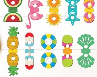 Pacchetto SVG porta lecca lecca estivo, porta lecca lecca SVG, porta caramelle SVG, porta cioccolatini SVG, file tagliati al laser per lecca lecca estivi SVG Decor