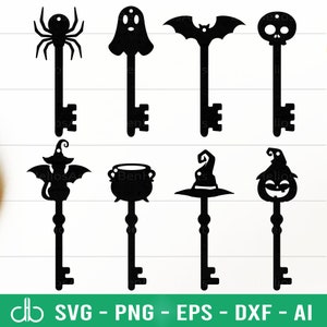 Halloween Magic Key SVG-bundel, Halloween-sleutels SVG, Halloween-ornamenten SVG, Halloween-sleutelbundel, Halloween-lasergesneden, Halloween-huisdecor