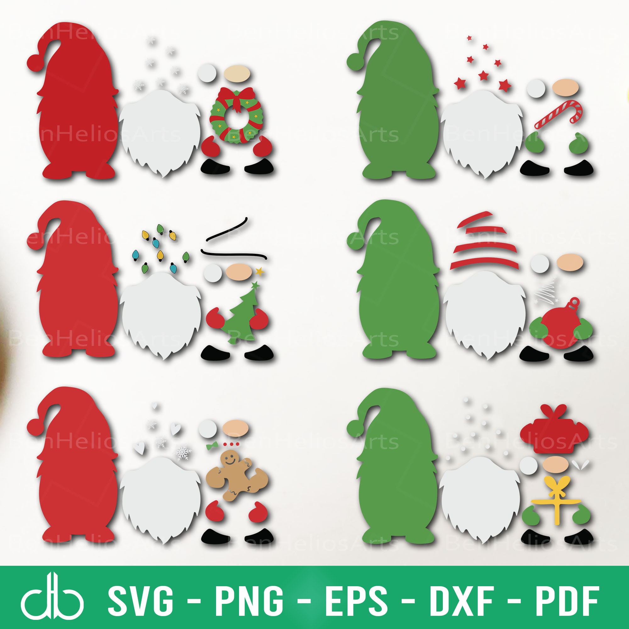 Christmas Gnome Bundle SVG Christmas Gnomes SVG Christmas - Etsy