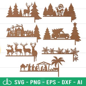 Christmas Door Corners SVG, Christmas Door Corner Bundle SVG, Christmas Door Frame Hanger SVG, Christmas Door Hanger Svg, Door Corner Decor