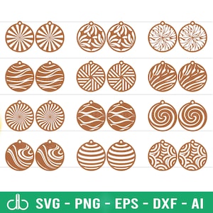 Round Earring SVG Bundle, Circle Earrings SVG, Earrings SVG, Round Patterns, Circle Patterns, Round Ornaments, Circle Ornaments, Round Svg