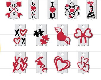 Valentine Tumbler Topper SVG Bundle, Cute Valentine Love Heart Stanley Topper SVG Bundle, 40oz 30oz 20oz Stanley Tumbler Toppers Accessories