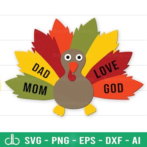 Pavo de Acción de Gracias SVG, Pavo de agradecimiento SVG, Pavo de cartón SVG, Pavo de otoño SVG, Pavo de otoño SVG, Pavo Cricut SVG