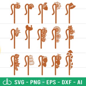 Autumn Glass Marker Tags SVG, Fall Glass Marker Tags SVG, Drink Glass Marker Tags SVG, Wine Champagne Glass Marker Name Tags, Drink Topper