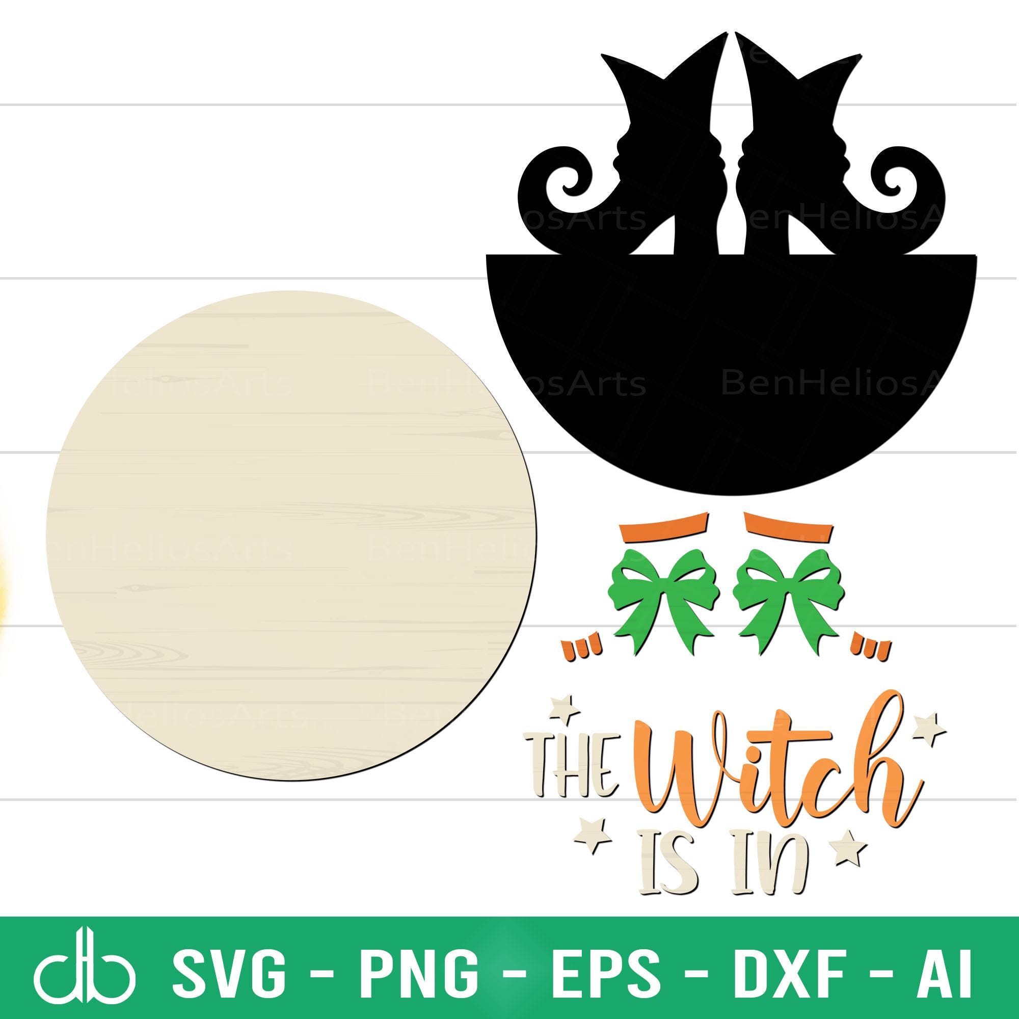 Halloween Door Hanger SVG, the Witch is in SVG, Halloween Door Sign ...