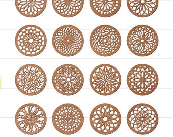 Bundle de dessous de verre fleur, sous-verres Daisy SVG, sous-verres de printemps, sous-verres d'été, sous-verres en bois, sous-verres à café, sous-verres à thé, sous-verres à boissons