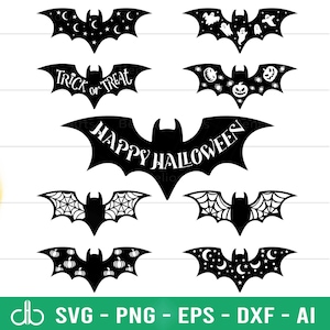 Halloween Bat SVG Bundle, Halloween Bat Scene SVG, Bats SVG, Halloween Bat Door Hanger, Wall Art, Wall Decor, Night Bat, Halloween Scene