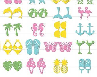 Summer Earring SVG Bundle, Summer Earrings SVG, Earrings SVG, Faux Leather Earrings Svg, Beach Earrings Svg, Beach Earring Bundle Laser Cut