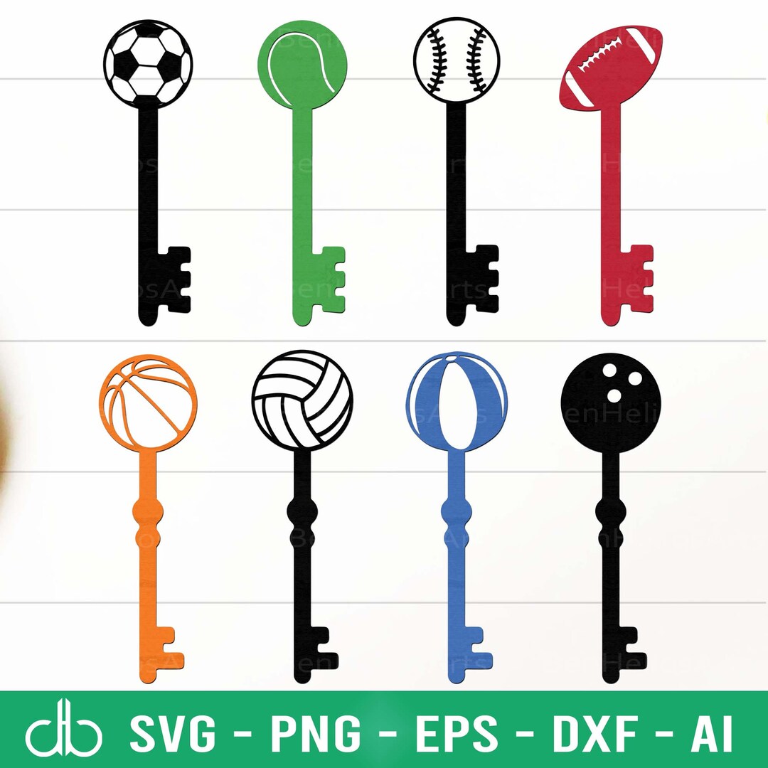 Sport Ball Magic Key SVG Bundle, Sport Ball Keys SVG, Magic Keys SVG ...