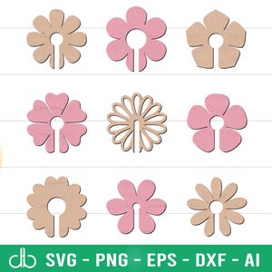 Daisy Glass Marker Name Tags SVG, Flower Glass Marker Name Tags SVG, Floral Glass Marker Name Tags Bundle, Wine Glass Marker Name Tags Svg
