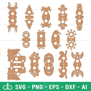 Christmas Lollipop Holder SVG Bundle, Lollipop Holders SVG, Candy Holder SVG, Chocolate Holder Svg, Christmas Lollipop Laser Cut Files Decor
