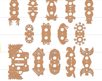 Christmas Lollipop Holder SVG Bundle, Lollipop Holders SVG, Candy Holder SVG, Chocolate Holder Svg, Christmas Lollipop Laser Cut Files Decor