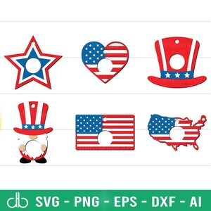 4th of July Chocolate Holder SVG, Patriotic Chocolate Holder SVG, Patriotic Chocolate Ornament SVG, Independence Day Chocolate Holder Svg
