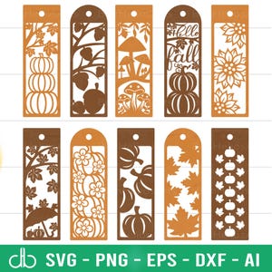Herbst Lesezeichen SVG Bundle, Herbst Lesezeichen SVG Bundle, Lesezeichen SVG, Herbst Vorlage zwar, Herbst Lesezeichen Design, Herbst Lesezeichen Laser geschnitten