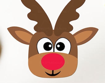 Kerst rendieren kaart SVG, schattige rendieren kaart SVG, kerstkaart SVG, rendieren Glowforge lasergesneden bestand, kerst kartonnen rendieren Svg