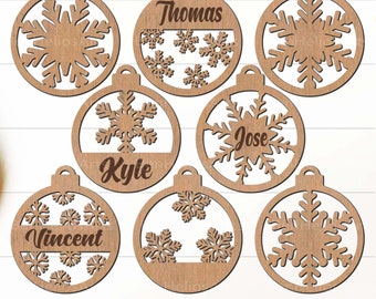 Christmas Ornaments SVG, Christmas Ornament SVG Bundle, Christmas Signs SVG, Christmas Bauble Svg, Christmas Ball Glowforge Laser Cut File