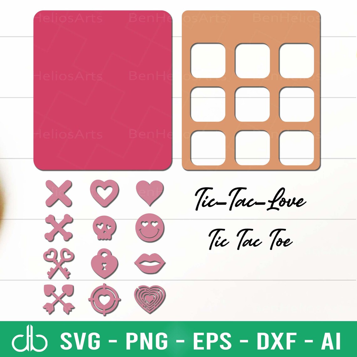 Valentine Tic Tac Toe SVG, Tic-tac-love SVG, Valentine Tic Tac Toe File ...