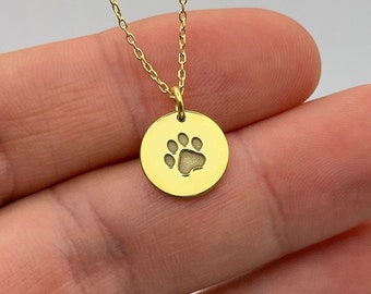 Custom Pet Necklace on 18K Gold Plated Sterling Silver, HG506