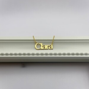 Dainty Name Necklace on 18K Gold Plated Sterling Silver, HG507 image 4