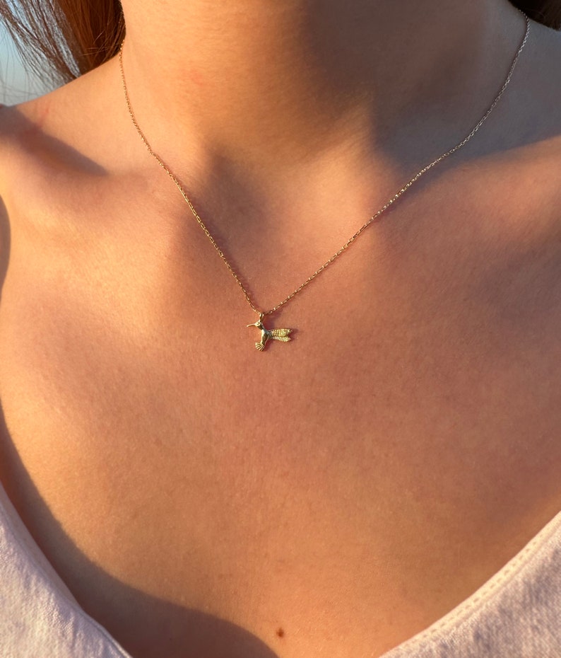 Hummingbird Necklace, Dainty Bird Necklace, Unconditional Love HG021 image 2