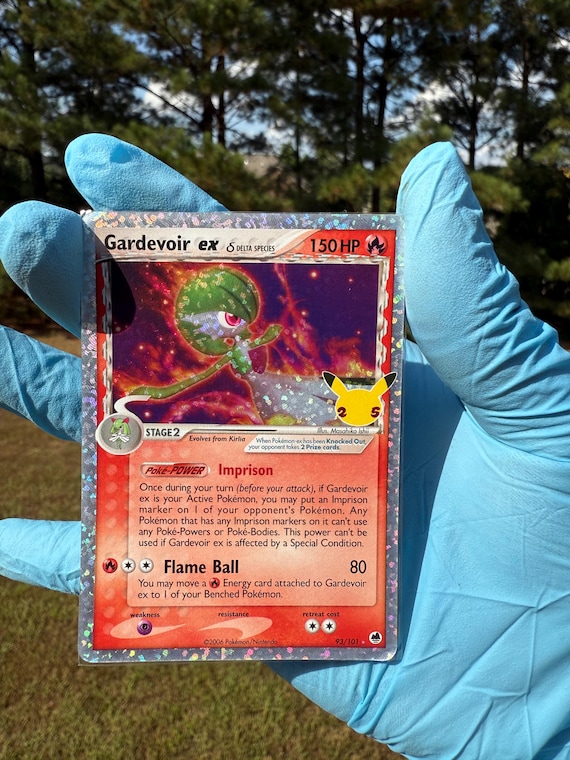 Holographic Gardevoir Ex Pokemon Card | 25th Anniversary Collectible - Etsy Holographic Gardevoir Ex Pokemon Card | 25th Anniversary Collectible - Etsy