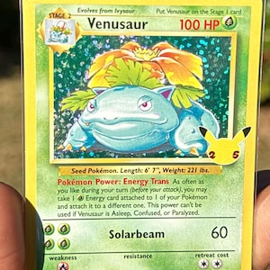 Bisasam holographische Pokemon Karte