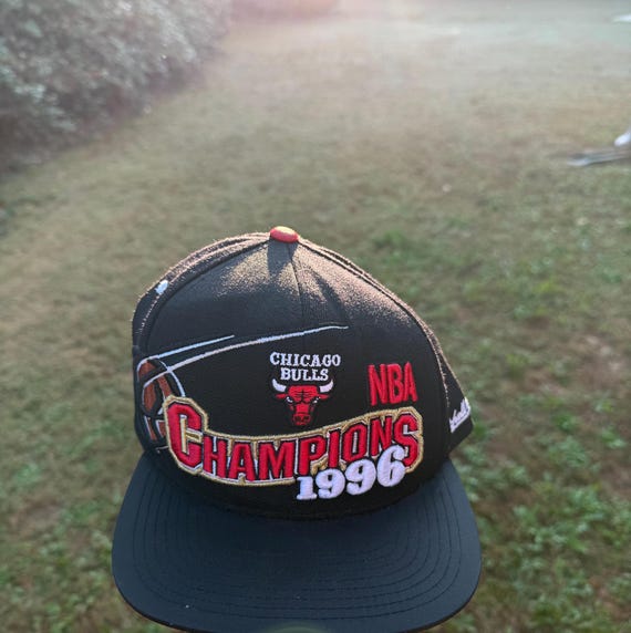 Chicago Bulls 1996 Championship Black Hat | Championship Cap