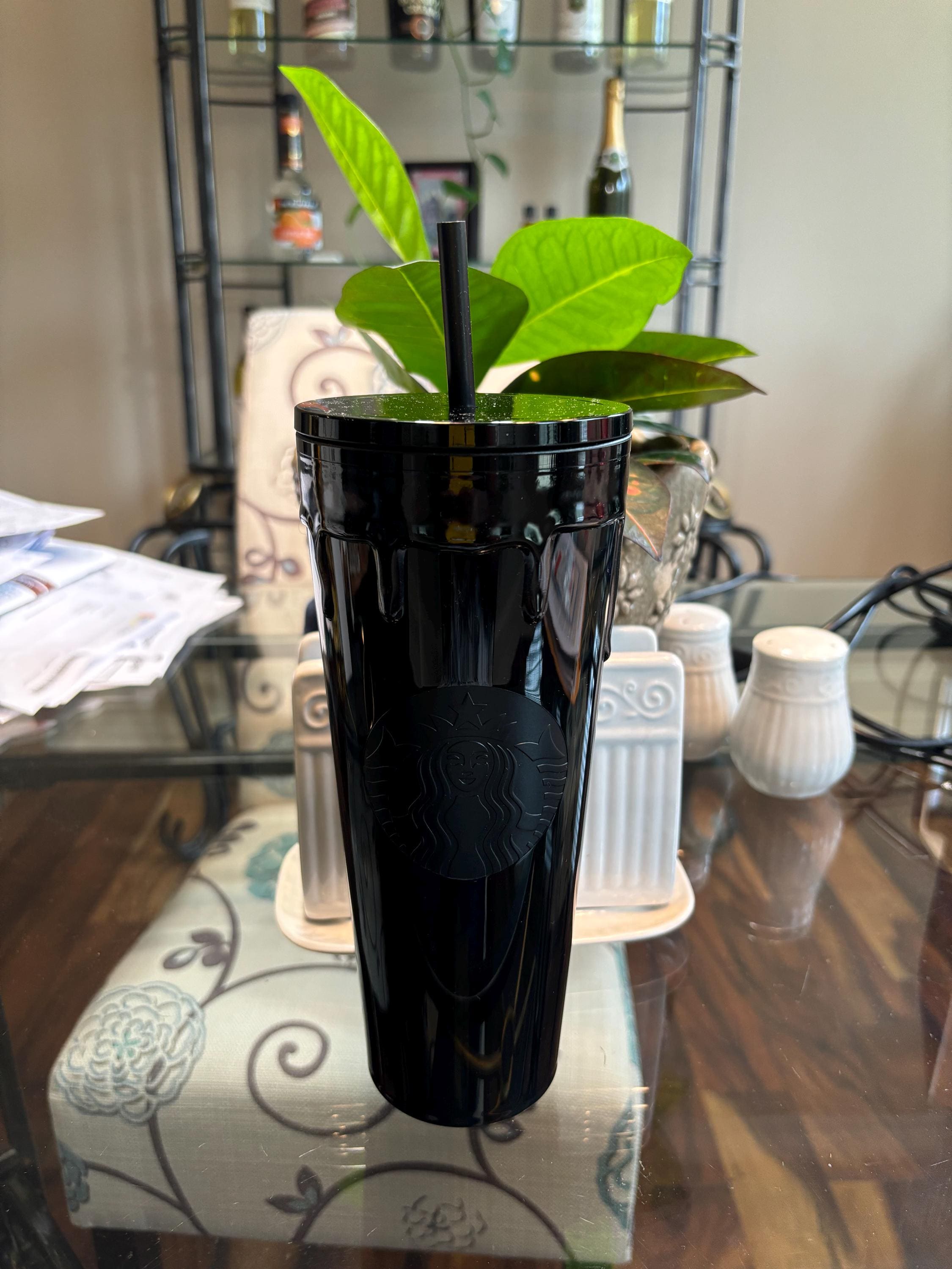 2024 Black Slime Cold Cup | Unique Tumbler/Cup | Glossy Siren | Slime Cup | Glossy Tumbler | Rare Starbucks Halloween Cup