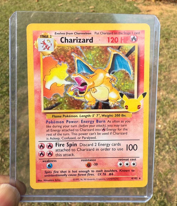 Holographic Charizard Pokemon Card | Collectible Card | 25th