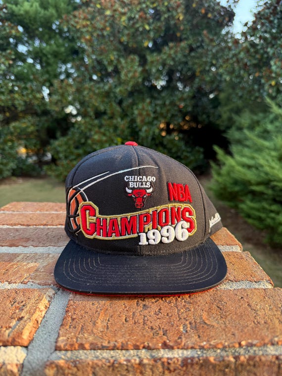 Chicago Bulls 1996 Championship Black Hat | Championship Cap