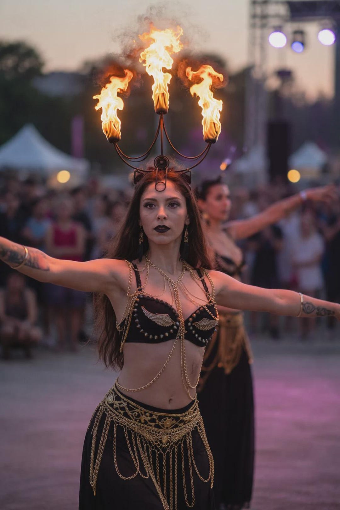 Foldable Fire Crown – Performance Headpiece for Fire Dance, Flow Arts Show Prop - Etsy