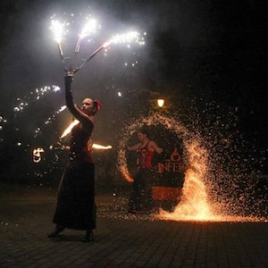 Handmade Piro Stick// Pyrotechnic Stick // FREE FAST SHIPPING // Dance * Performers * Bellydance * Practice * Festival