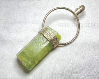 Aquamarine Pendant, Natural Aquamarine Gemstone | Aquamarine 925 Sterling Silver Pendant | 15X65 MM | Wholesale Price