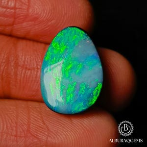 Australian Opal Doublet Opal, Natural Gemstone Green Fire Opal | Fancy Shape | Australian Opal Cabochon | 19X13X4 MM | Wholesale Price