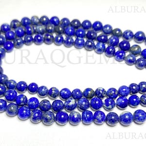 Perline rotonde lisce di lapislazzuli da 14 pollici, perline di pietre preziose naturali / lapislazzuli per la creazione di gioielli / circa 5 mm / prezzo all&#39;ingrosso
