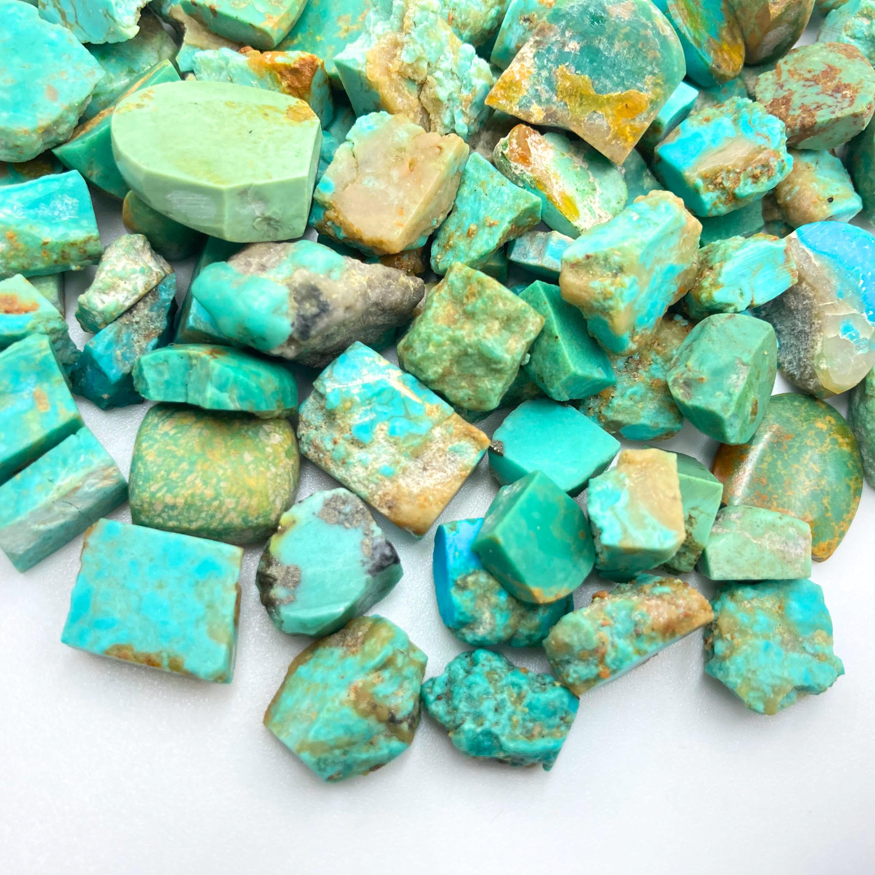 Arizona Turquoise Rough Stone, Natural Gemstone Raw, Blue Green ...