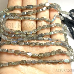 14 Inches Labradorite Smooth Oval Beads, Natural Gemstone Strand | Labradorite for Jewelry Making | 4X6 MM Approx | Wholesale Price